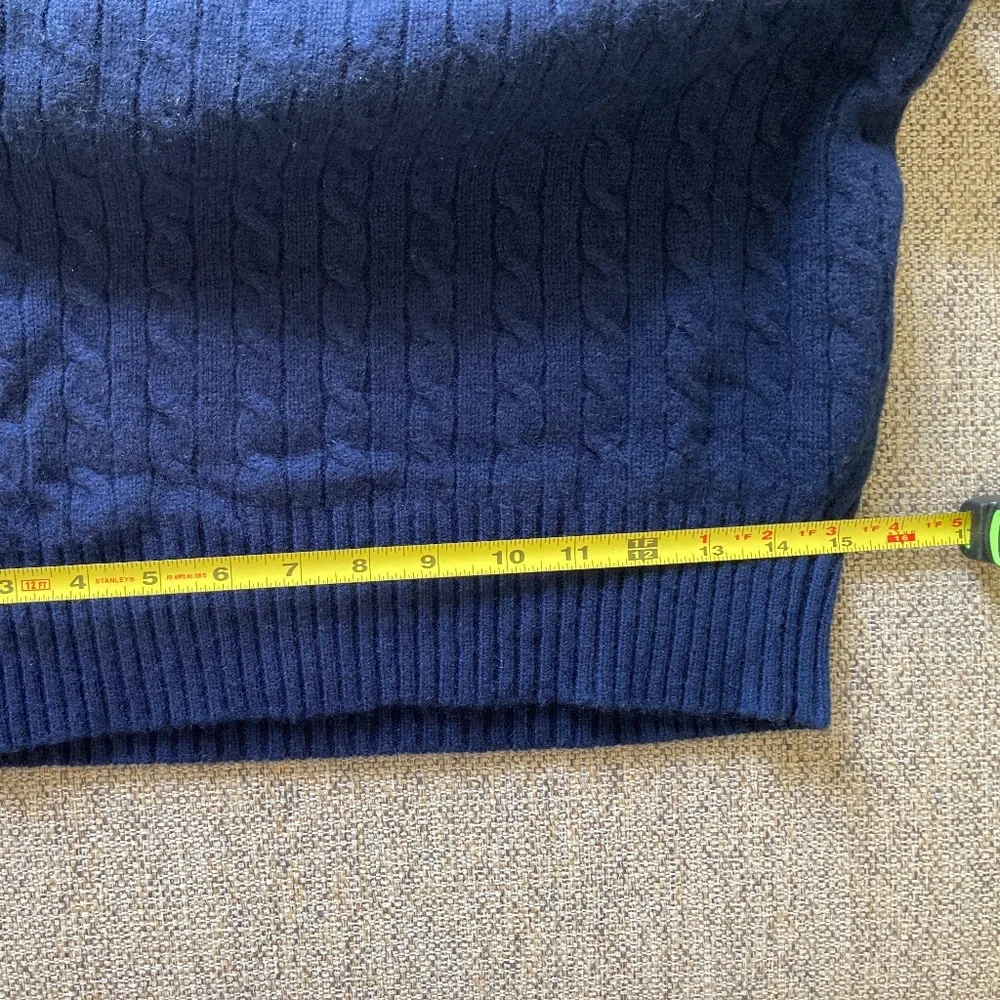 Ralph Lauren Cable-Knit Cashmere Sweater in NAVY - Picture 8 of 10